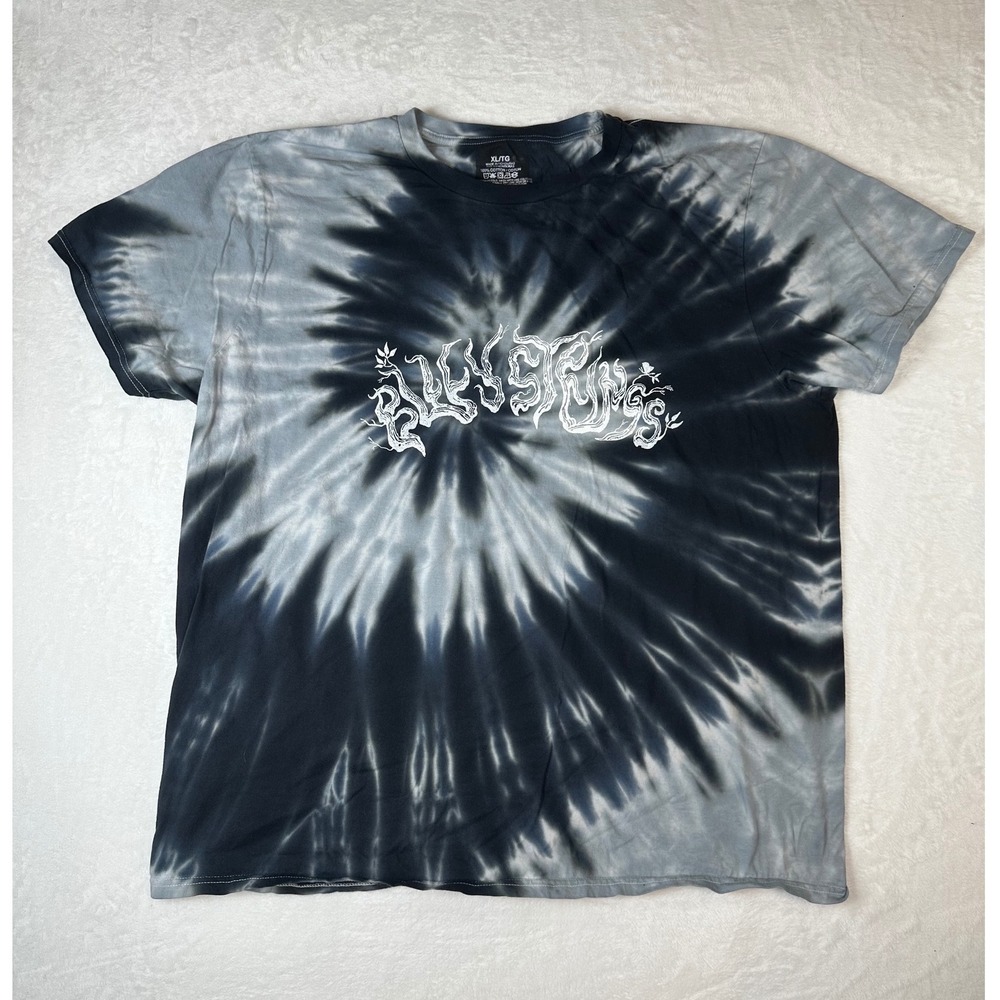 Billy Strings Fall Tour 2024 Tie Dye T-Shirt Mens XL Black Grey Butterfly Tour